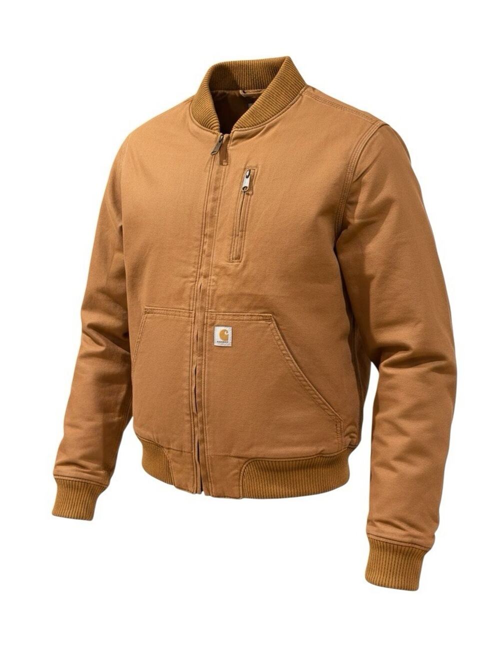 Carhartt Rugged Flex Bomber Jacket Women’s M Brown Canvas Mesh Lined 102524
